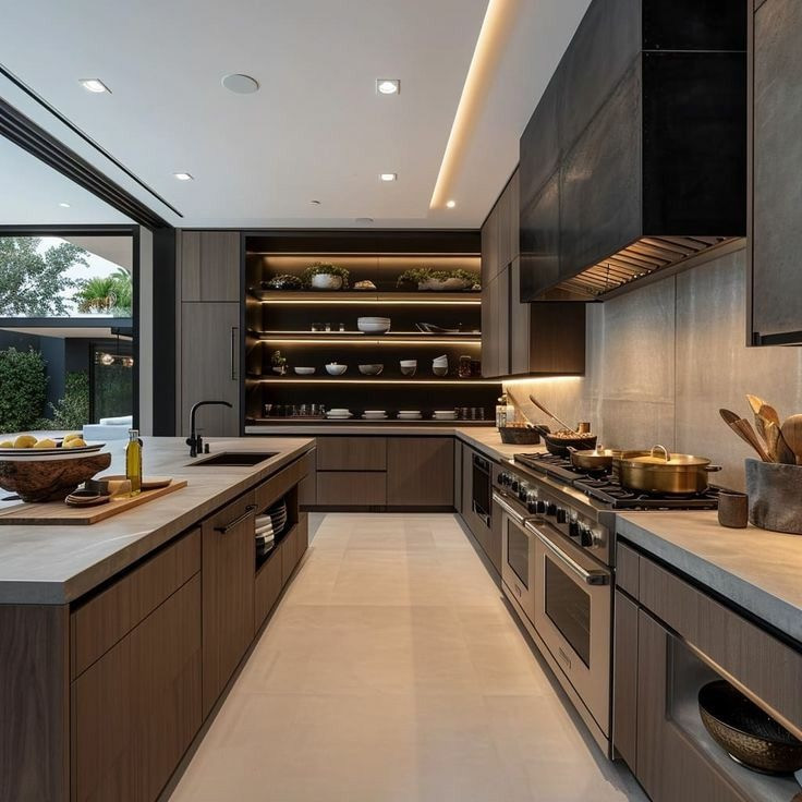 dark wood cabinet kitchen ideas