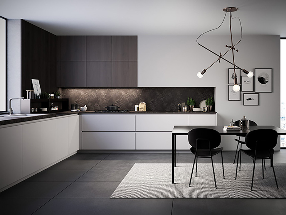 Modern PVC kitchen cabinets