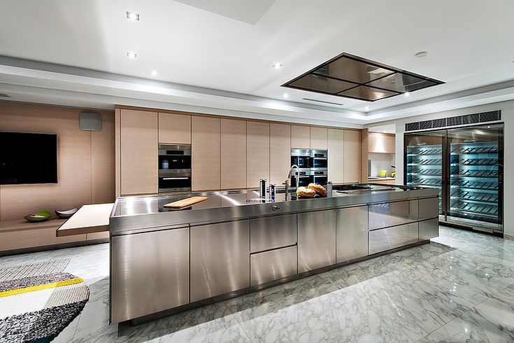 Modern stainless steel kitchen design photos