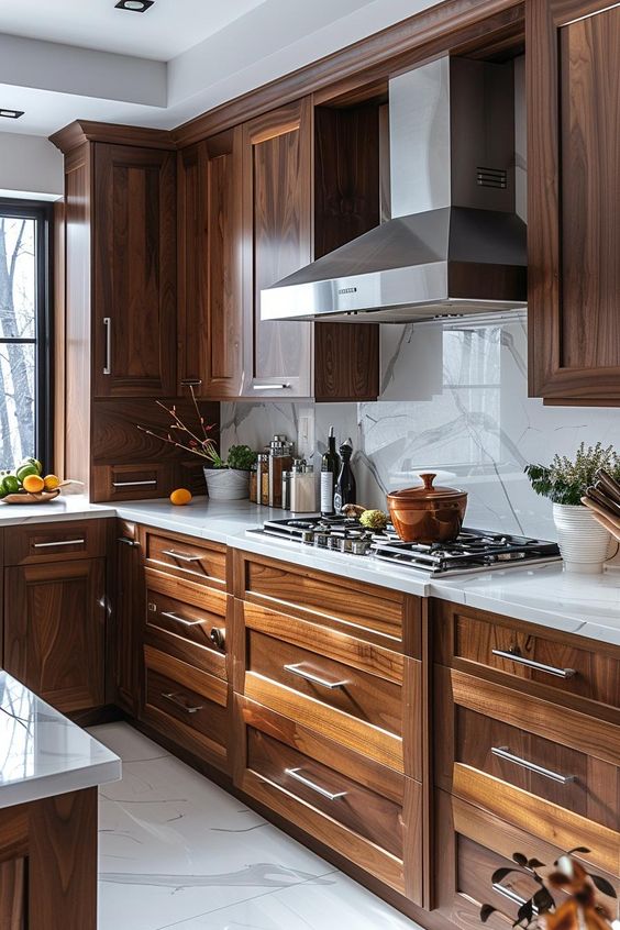 hardwood cabinets