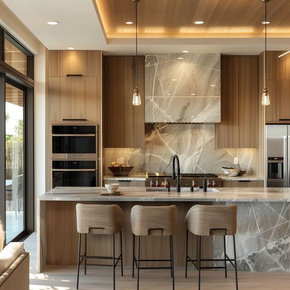 hardwood kitchen cabinets