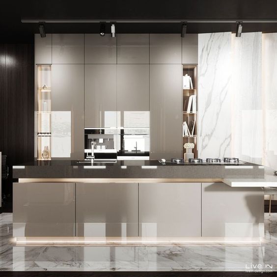 modern stainless steel kitchen cabinets