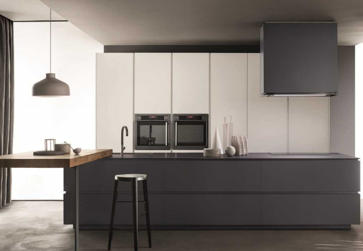PVC Kitchen Cabinets in Gray and White